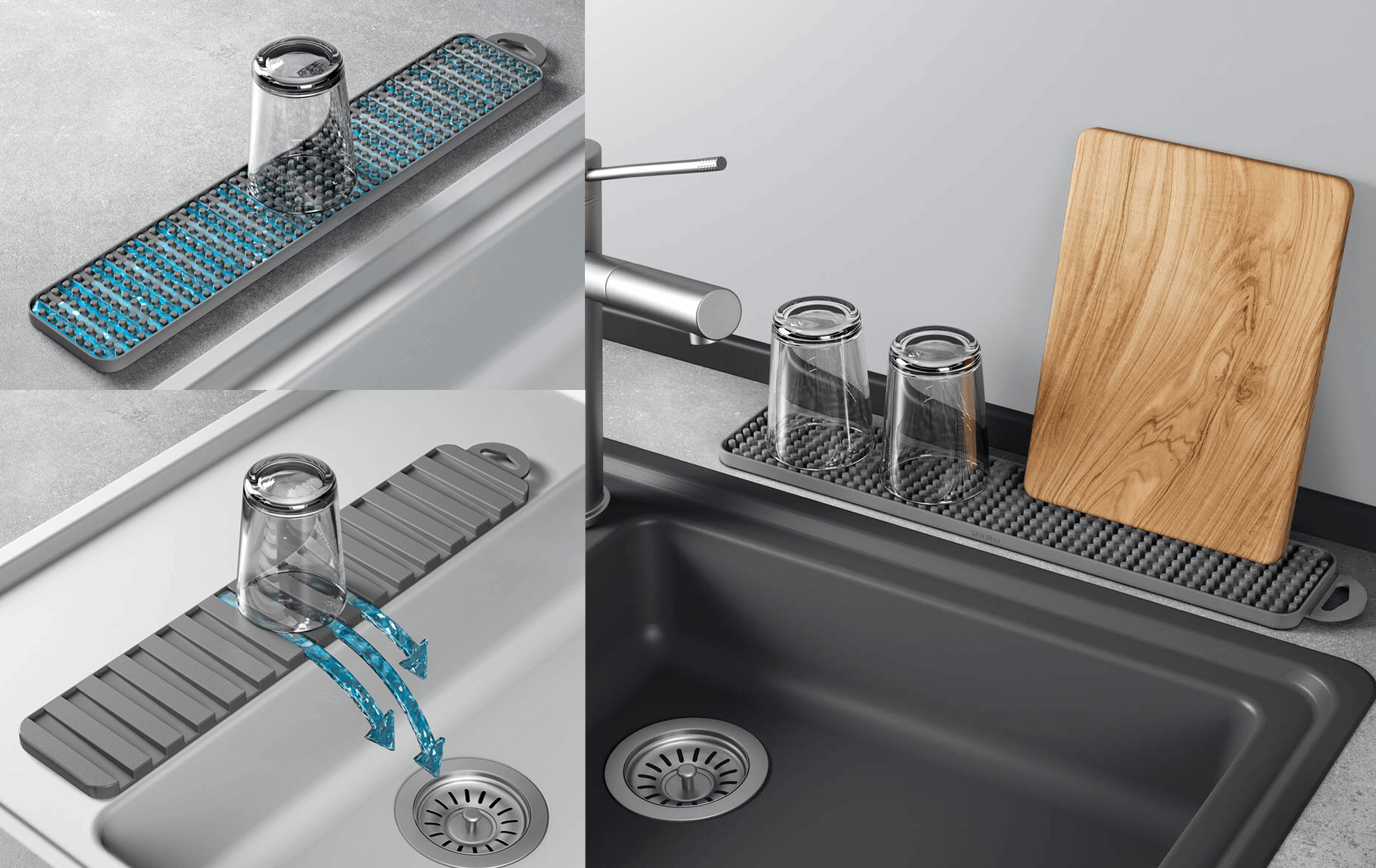 Odkapávač nádobí GRAVITY SLIM 42x8 v užití