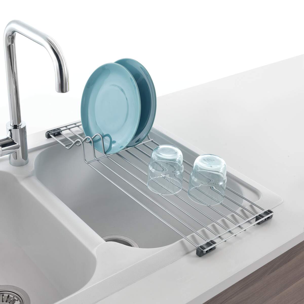 Odkapávač nádobí na dřez SINKTEX 54x20x4 v užití